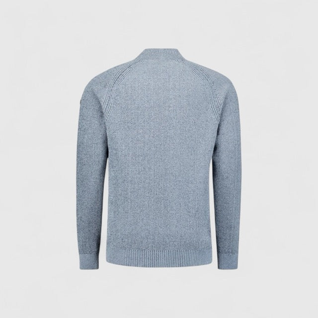 29210967SN-138 No Excess Pullover Half Zip 2 Colored Chenille Dusty Blue