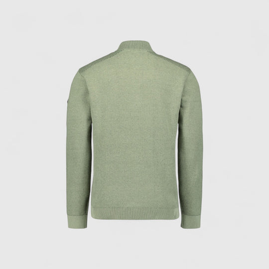29230813SN-197 No Excess Pullover Half Zip Plated Structure Knit Light Moss / Lichtgroen
