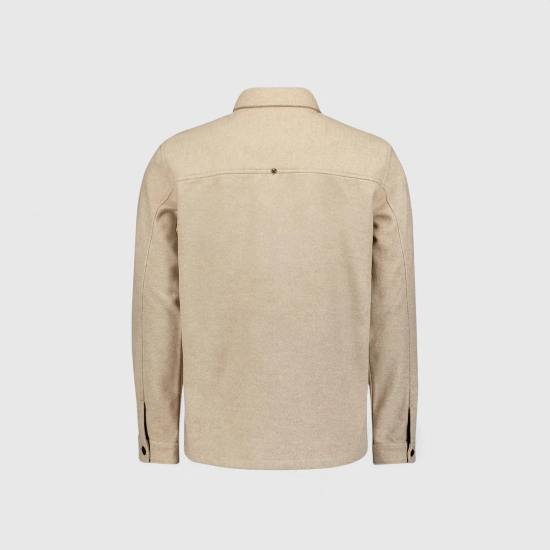 29510821SN-043 No Excess Overshirt Button Closure Melange Khaki