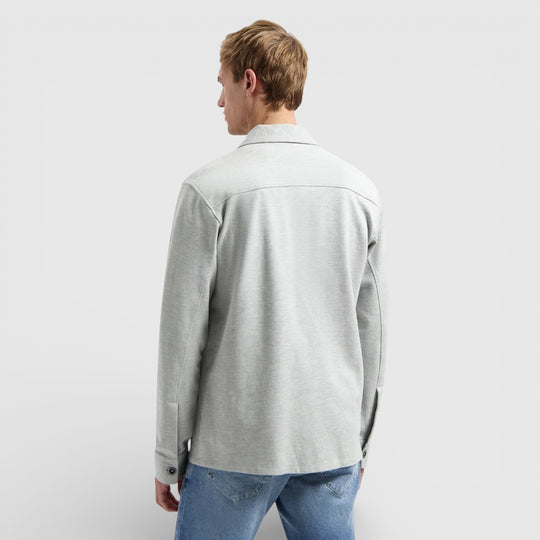 31580144-102 No Excess Overshirt Jersey Twill Grey Melange