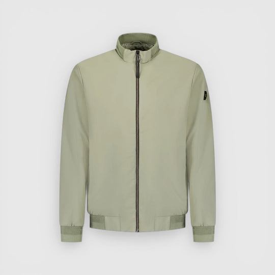 31630210-177 No Excess Zomerjas Lichtgewicht Met Geribde Kraag Light Army / Groen