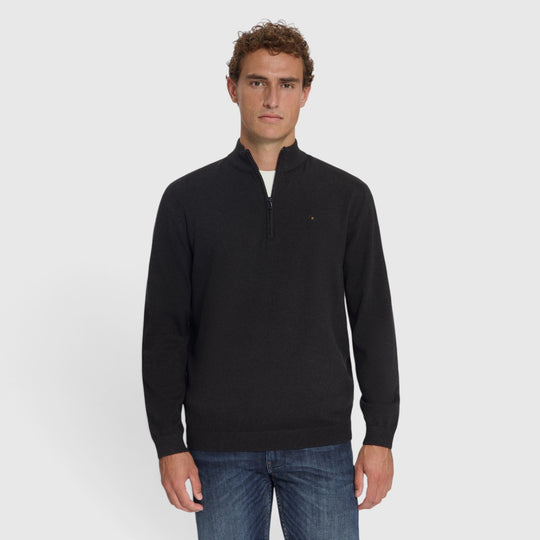 No Excess Trui Half-Zip Melange