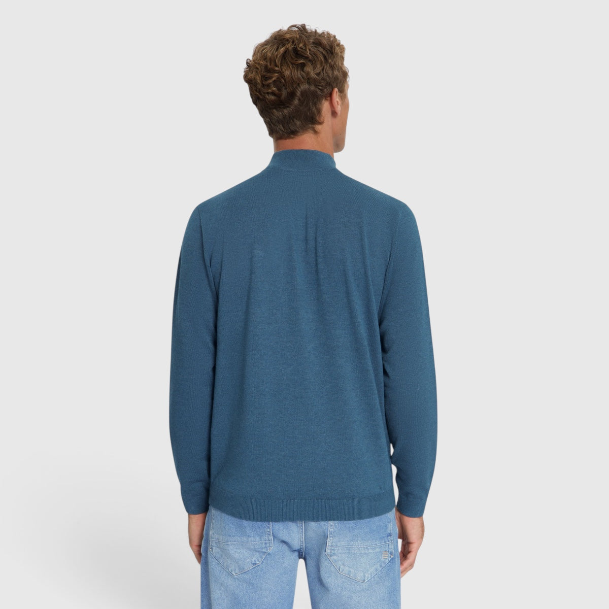 No Excess Trui Half-Zip Melange