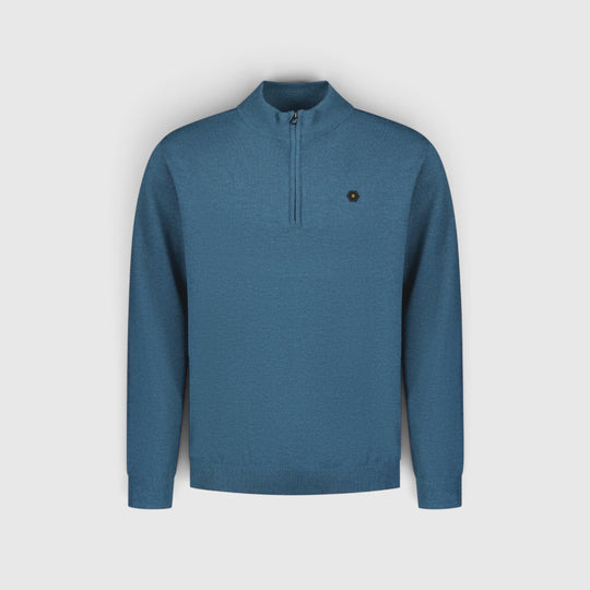 No Excess Trui Half-Zip Melange
