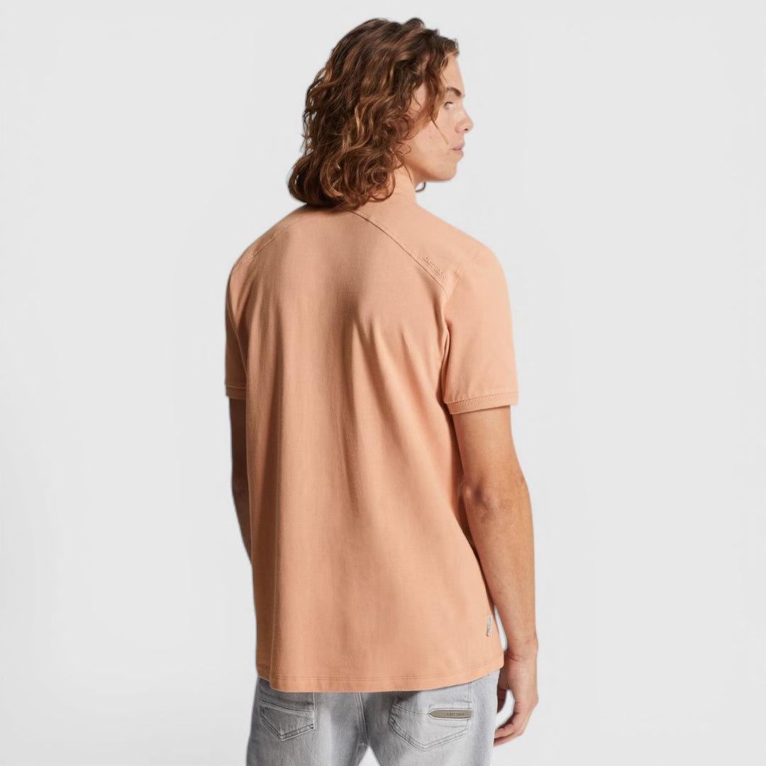 CPSS2603851-3018 Cast Iron Polo Slim Fit Fijn Piqué Cafe Creme / Roze