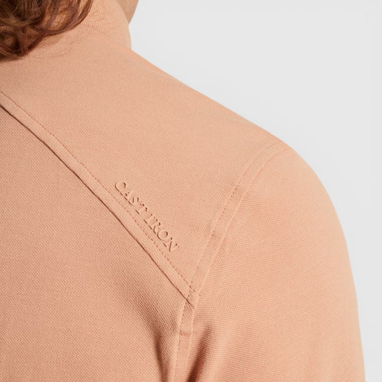 CPSS2603851-3018 Cast Iron Polo Slim Fit Fijn Piqué Cafe Creme / Roze