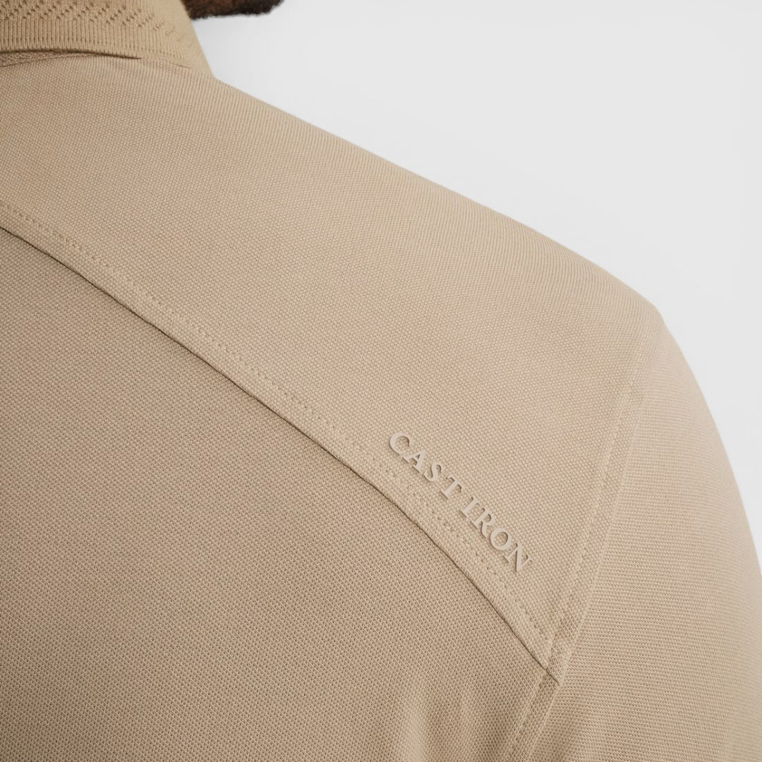 CPSS2603851-8023 Cast Iron Polo Slim Fit Fijn Piqué Amuminum / Bruin