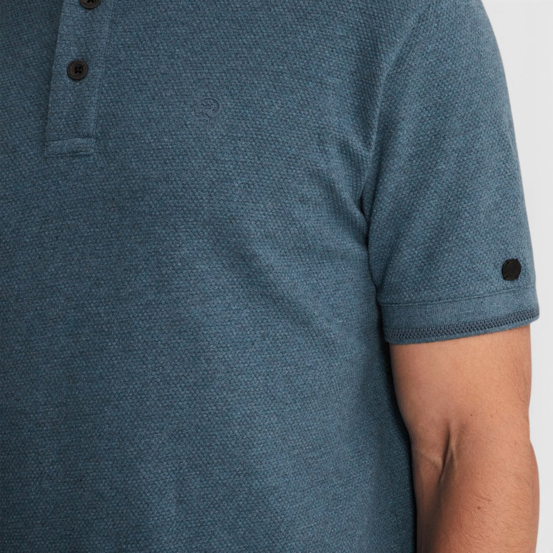 CPSS2604864-9117 Cast Iron Polo Popcorn Jersey Melange Turbulence / Blauw