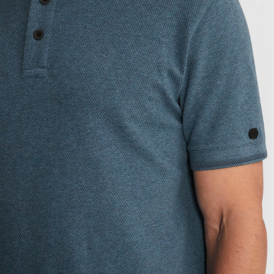 CPSS2604864-9117 Cast Iron Polo Popcorn Jersey Melange Turbulence / Blauw