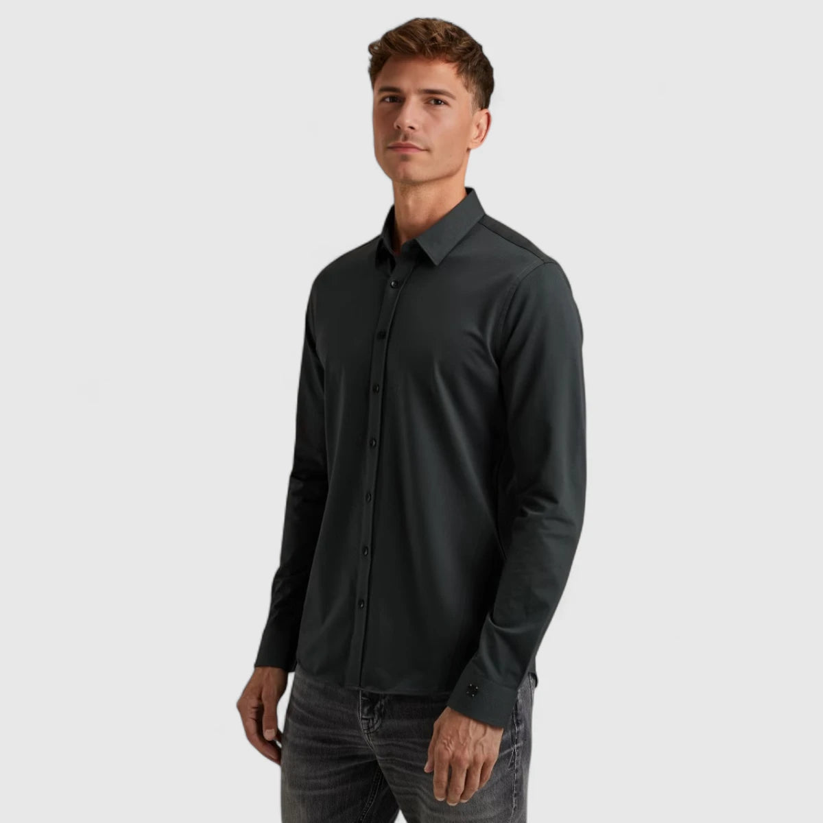 CSI00940-5442 Cast iron Shirt Twill Jersey 2 Tone Sea Storm / Blauw