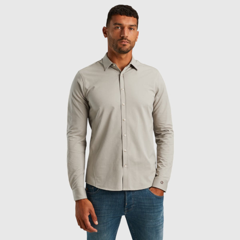 Cast Iron Long Sleeve Shirt Twill Jersey 2 Tone M Overhemd