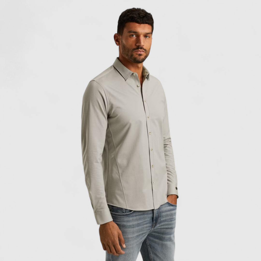 CSI2510250-9031 Cast iron Shirt Twill Jersey 2 Tone Drizzle / Grijs