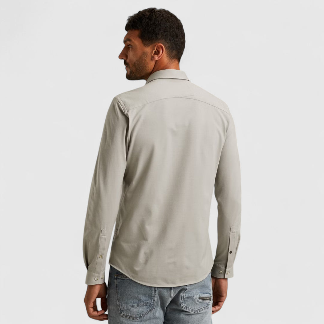 CSI2510250-9031 Cast iron Shirt Twill Jersey 2 Tone Drizzle / Grijs