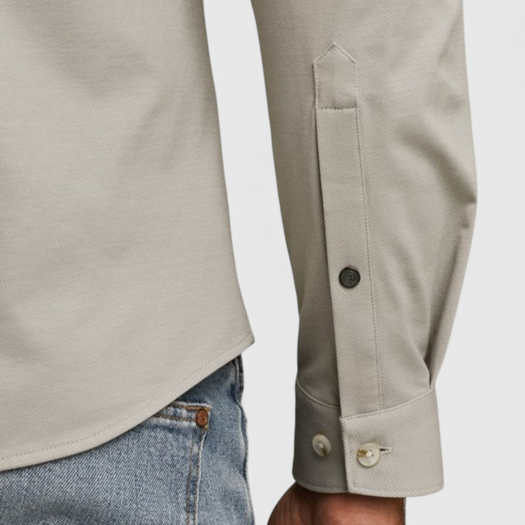 CSI2510250-9031 Cast iron Shirt Twill Jersey 2 Tone Drizzle / Grijs