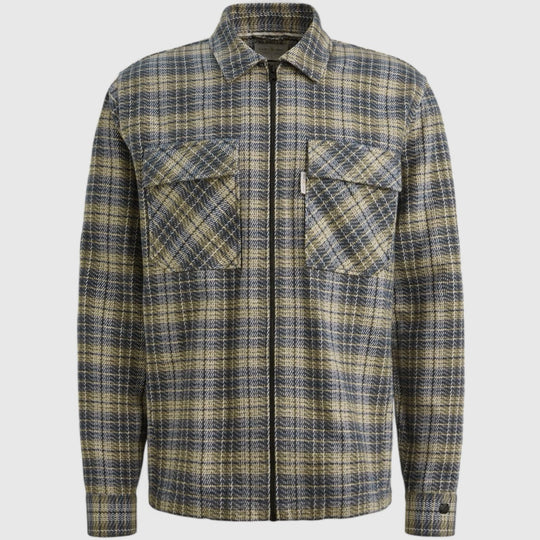 CSI2511272-5277 Cast Iron Overshirt Mouline Check Brush Grisaille
