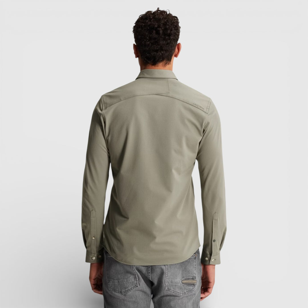 CSI2602200-6478 Cast iron Shirt Twill Jersey 2 Tone Dried Sage