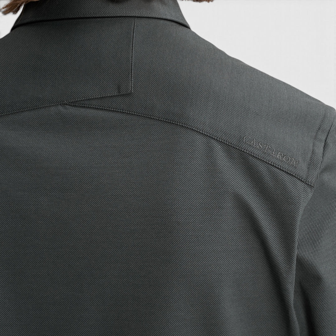 CSI2610250-9076 Cast Iron Overhemd Twill Jersey Dark Slate / Donkergrijs