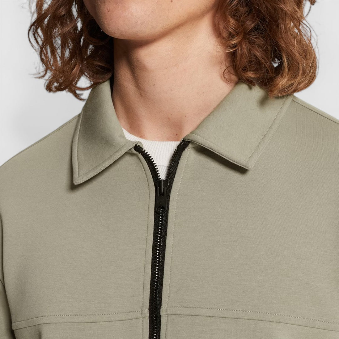 CSW2602411-6478 Cast Iron Overshirt Sweat jacket Dried Sage / Grijs