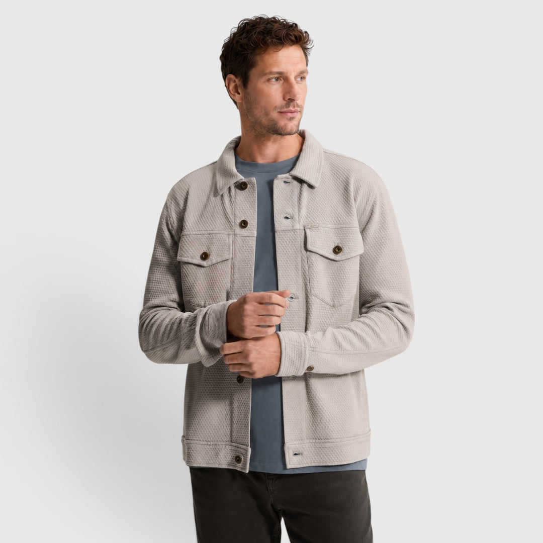 Cast Iron Overshirt Sweat Jacket Trucker Look