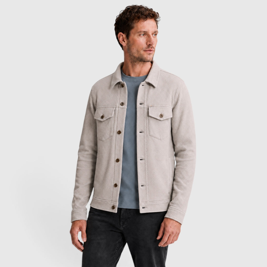 Cast Iron Overshirt Sweat Jacket Trucker Look