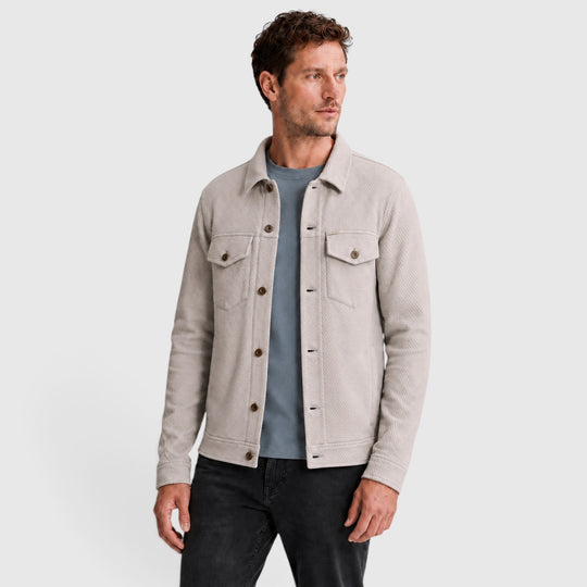 Cast Iron Overshirt Sweat Jacket Trucker Look