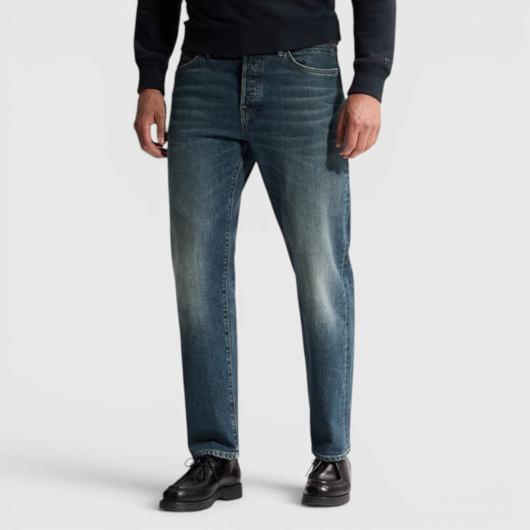CTR750-BGS Cast Iron Steeper Relaxed Fit Jeans Blue Greencast Shade Blauw