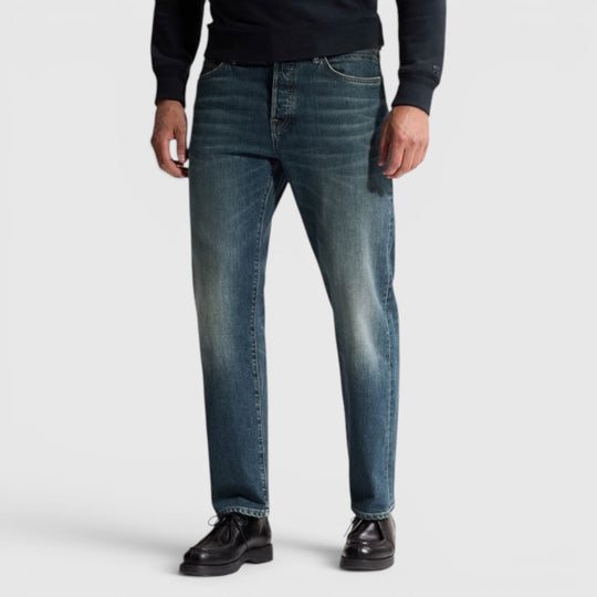CTR750-BGS Cast Iron Steeper Relaxed Fit Jeans Blue Greencast Shade Blauw