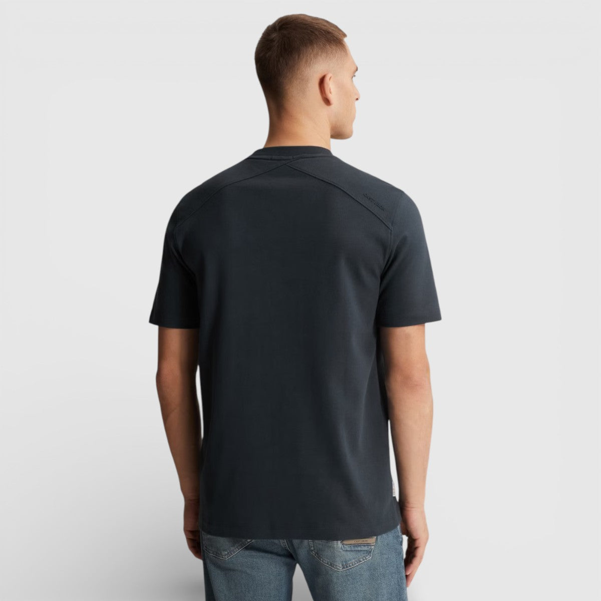 CTSS650001-5442 Cast Iron Crewneck Regular Fit Interlock Sea Storm / Blauw
