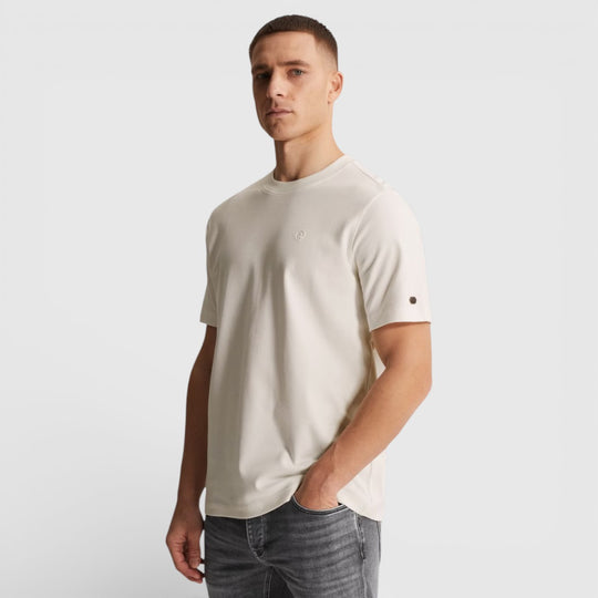 CTSS650001-7002 Cast Iron Crewneck Regular Fit Interlock Snow White / Wit