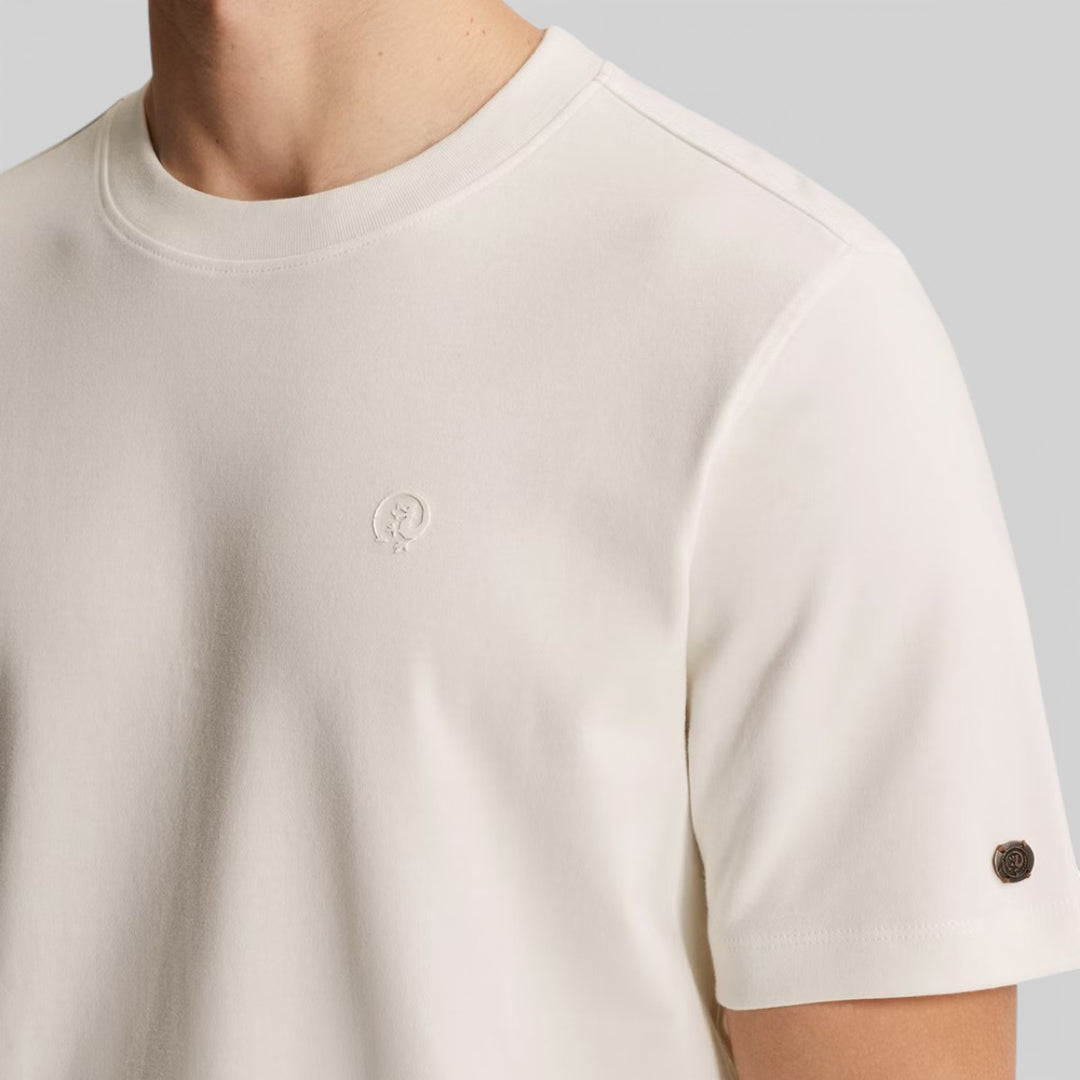 CTSS650001-7002 Cast Iron Crewneck Regular Fit Interlock Snow White / Wit