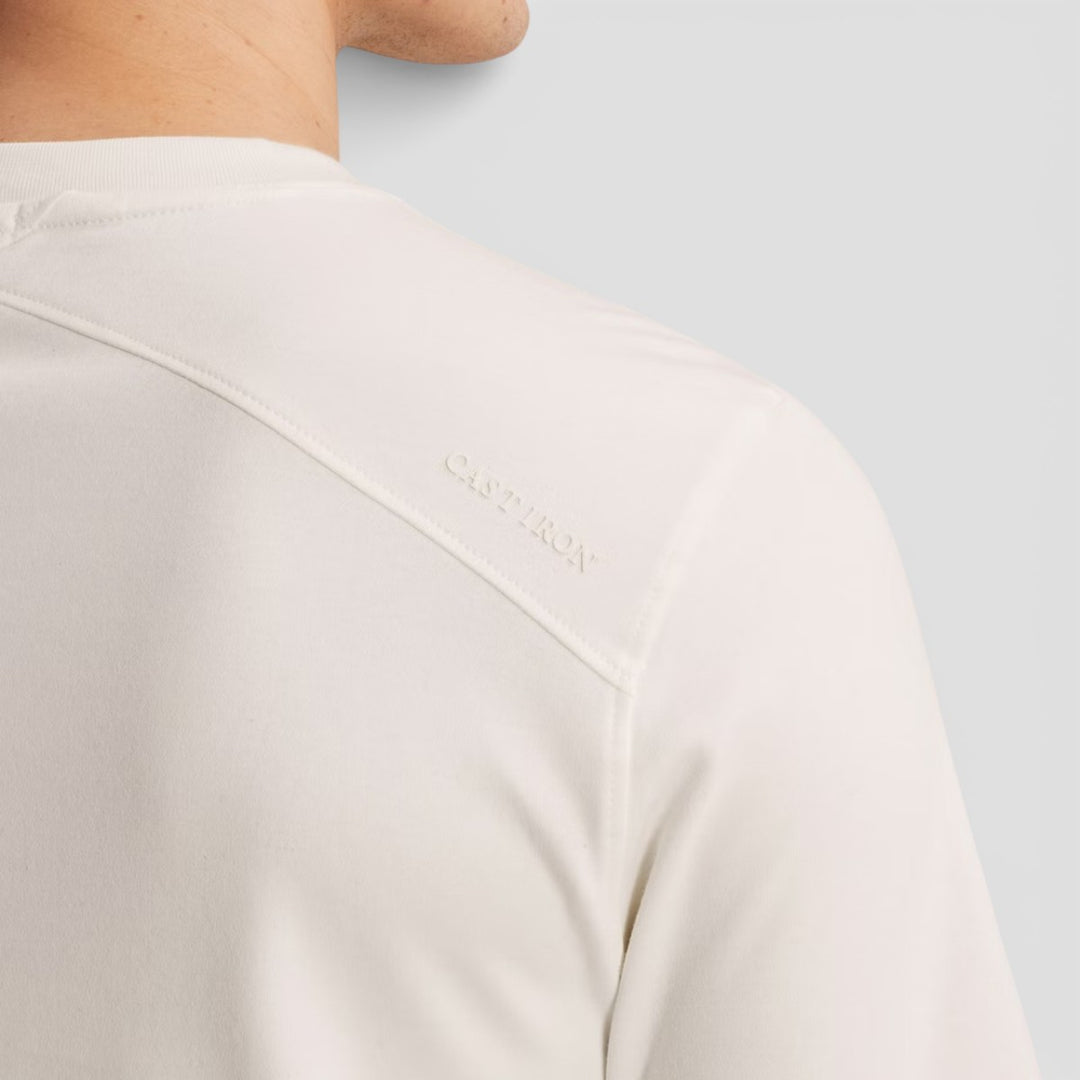 CTSS650001-7002 Cast Iron Crewneck Regular Fit Interlock Snow White / Wit