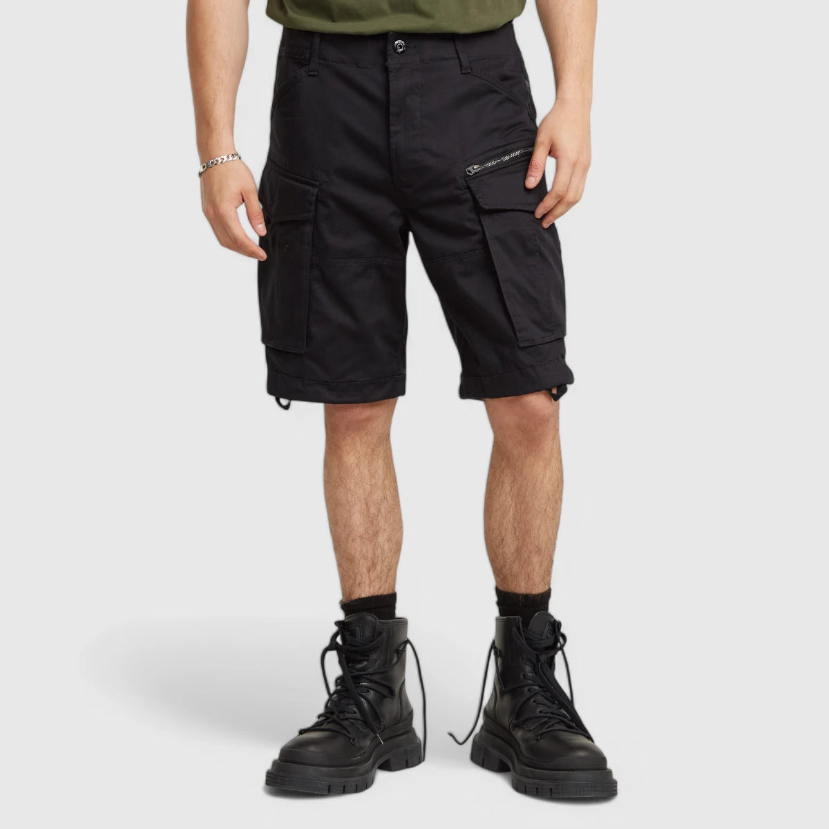 D08566-5126-990 G-Star Rovic Zip Relaxed 1/2 Short Black