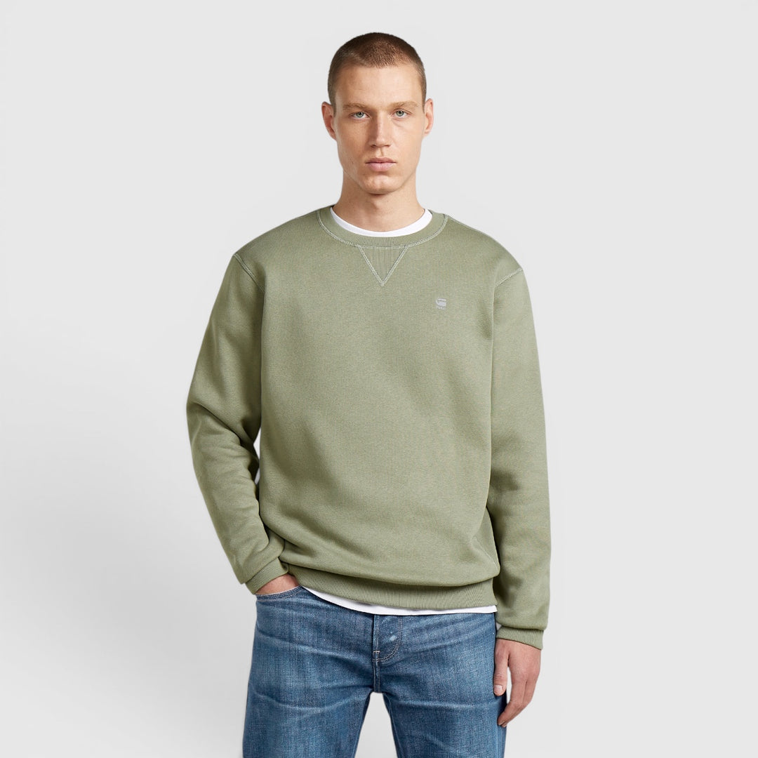 D16917-C235-B441 G-Star RAW Sweater Premium Core Light Orphus / Groen