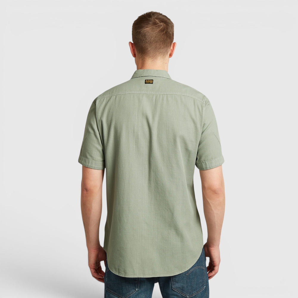D19751-D454-B565 G-Star RAW Marine Slim Overhemd Light Orphus Garment Dyed / Groen