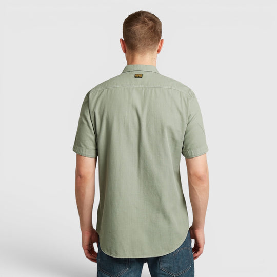 D19751-D454-B565 G-Star RAW Marine Slim Overhemd Light Orphus Garment Dyed / Groen
