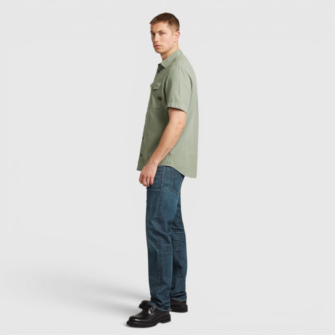 D19751-D454-B565 G-Star RAW Marine Slim Overhemd Light Orphus Garment Dyed / Groen