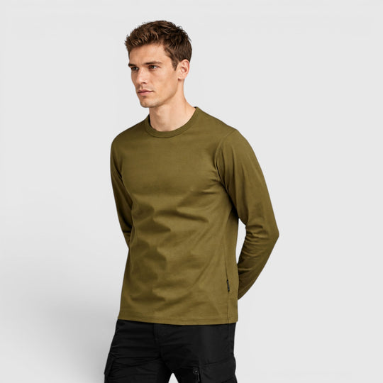 d23455 c336 c744 premium base long sleeve g-star t-shirt dark olive 