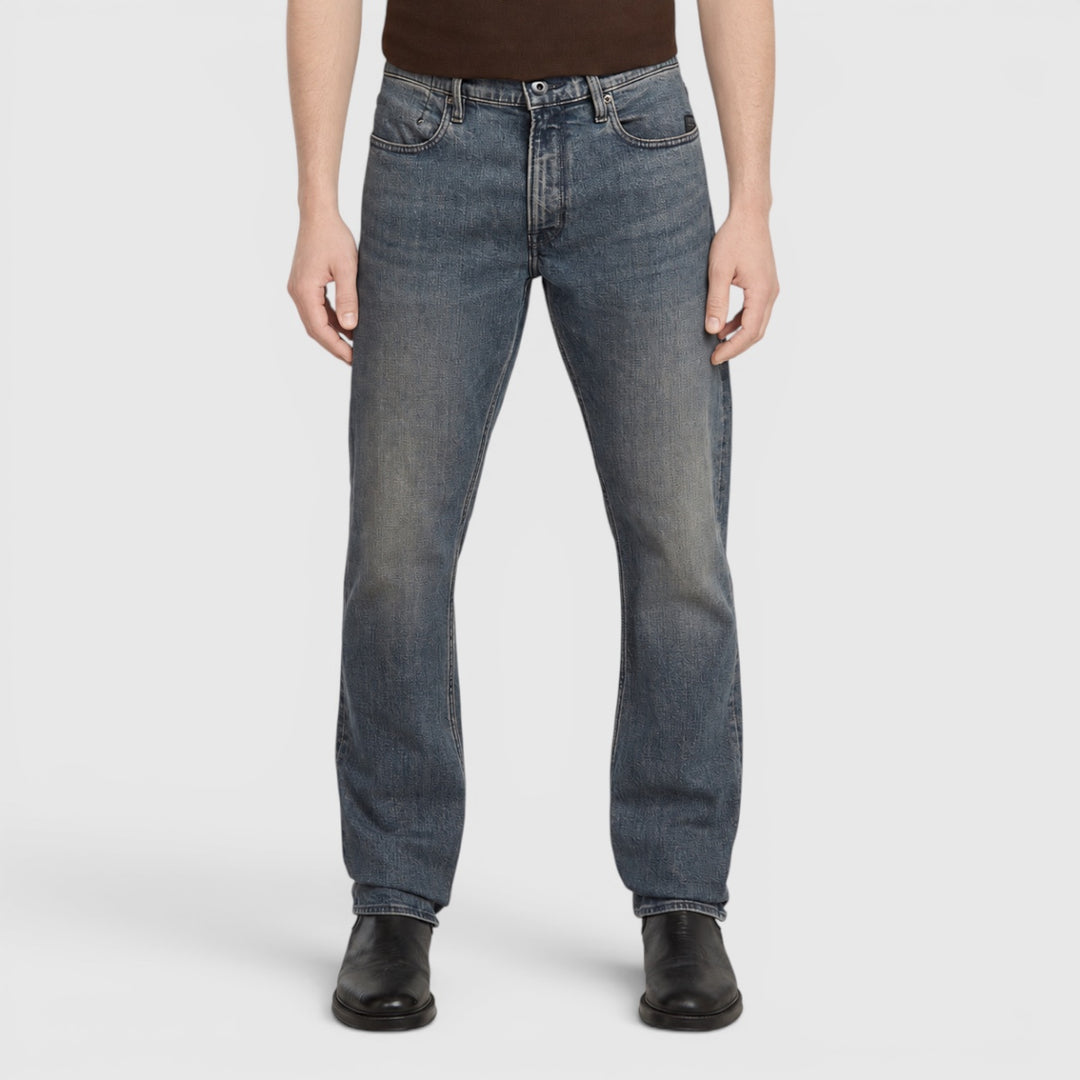 D23692-D775-G803 G-Star RAW Mosa Straight Jeans Antic Sand Blast / Donkerblauw