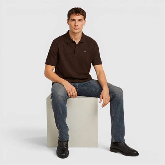 D23692-D775-G803 G-Star RAW Mosa Straight Jeans Antic Sand Blast / Donkerblauw