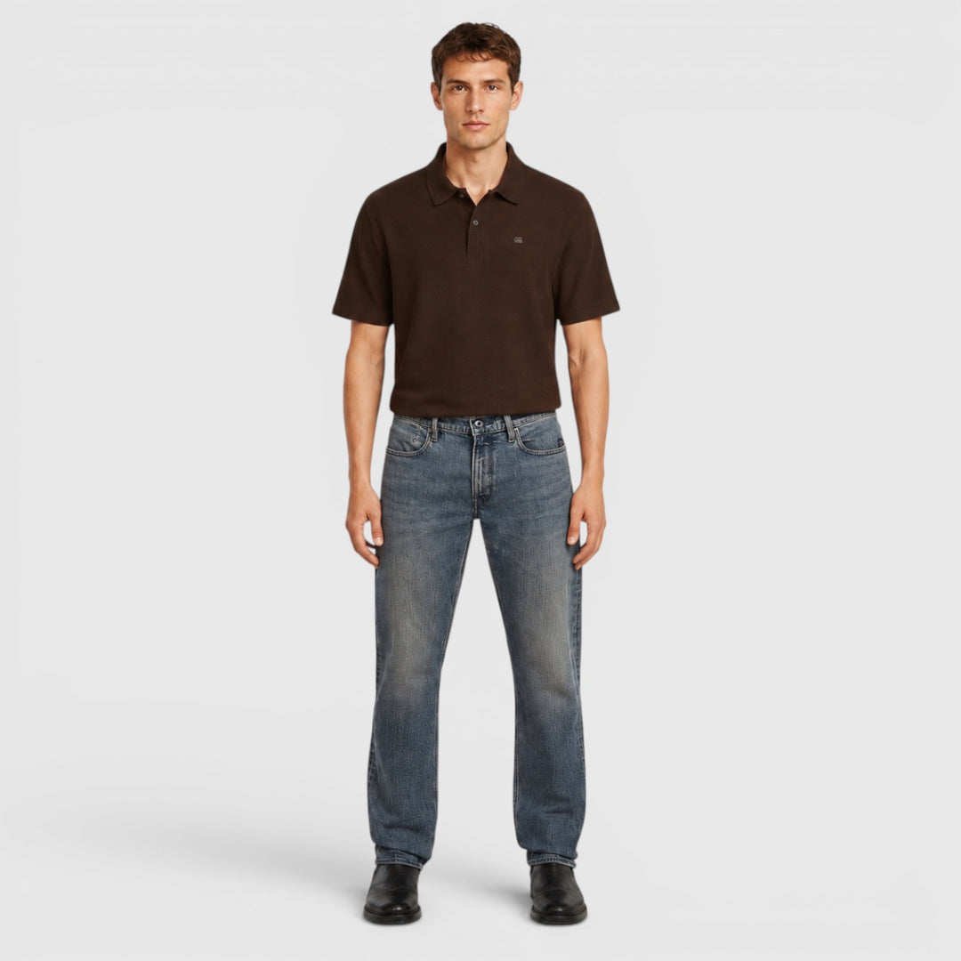 D23692-D775-G803 G-Star RAW Mosa Straight Jeans Antic Sand Blast / Donkerblauw