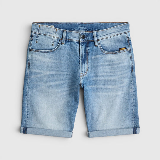 D24430-E205-8436 G-Star Mosa Korte Broek Light Indigo Aged