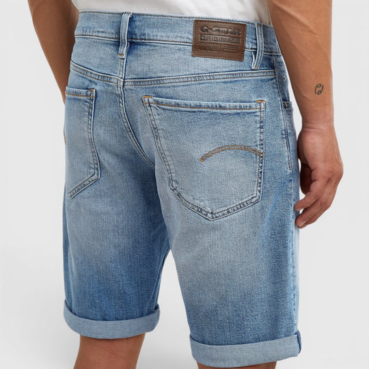 D24430-E205-8436 G-Star Mosa Korte Broek Light Indigo Aged
