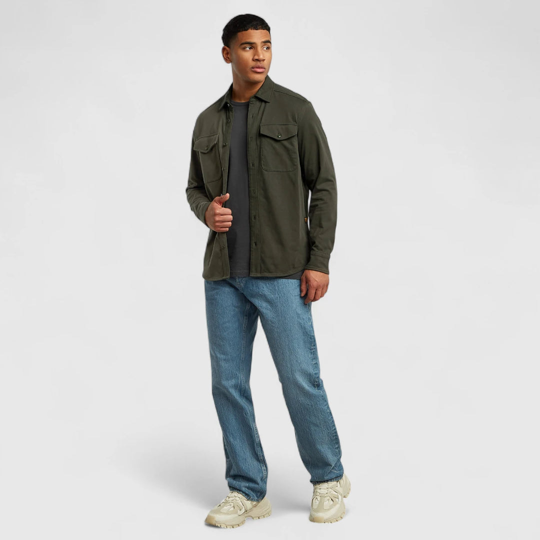 D26765-C784-995 G-star Overshirt Marine Jersey Asfalt