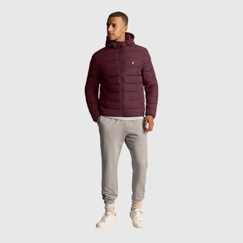 Lyle & Scott Lightweight Puffer Jacker Jackjk1546v-z562 lightweight puffer jacker lyle & scott jack burgundy crop1