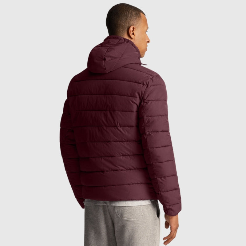 Lyle & Scott Lightweight Puffer Jacker Jackjk1546v-z562 lightweight puffer jacker lyle & scott jack burgundy  back