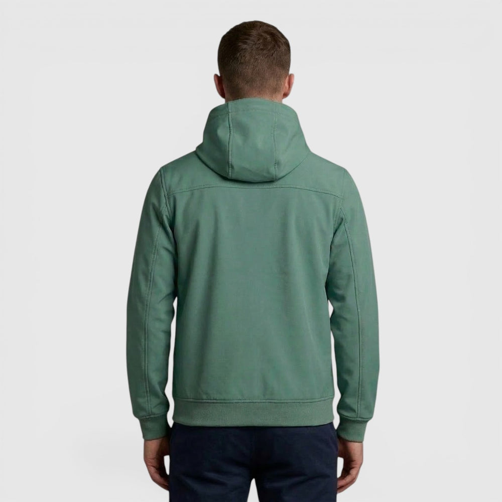JK2200V-X583 Lyle & Scott Mesh Back Softshell Jacket Green Mercurial
