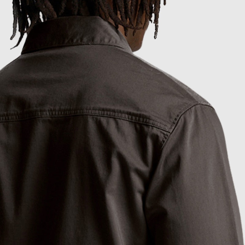 lw1910v w635 twill overshirt lyle & scott jack gunmetal crop5