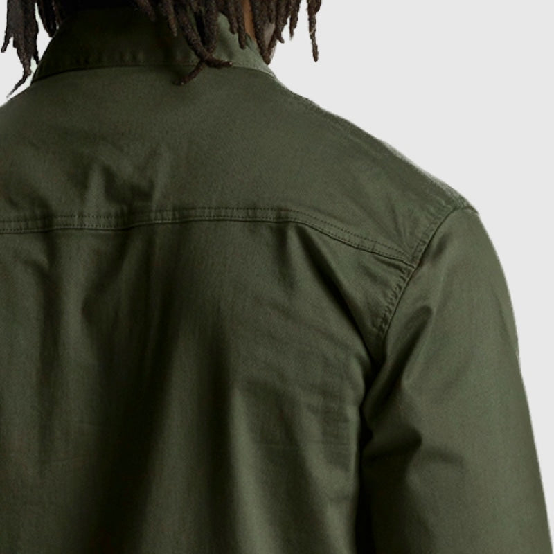lw1910v w995 twill overshirt lyle & scott jack mountain moss crop5