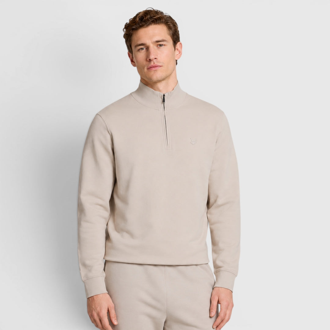 ML2258TON-W870 Lyle & Scott Superfine Quarter Zip Sweatshirt Cove