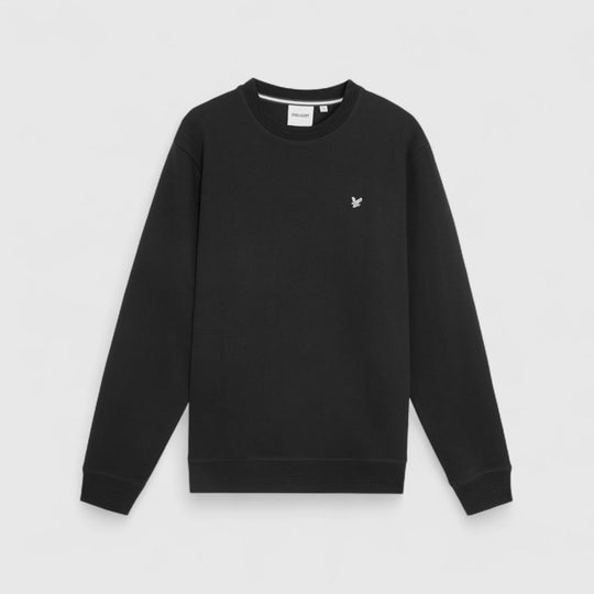 ML2353V-W835 Lyle & Scott Diagonal Weave Crew Neck Sweatshirt Lacquer / Zwart